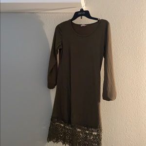 Long green dress